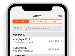 Automation Anywhere mobile application