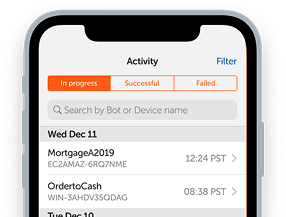 Automation Anywhere mobile application